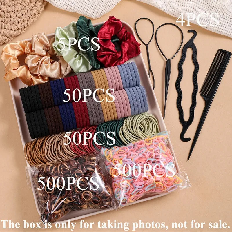 1109-Pc Women's Hair Accessories – Scrunchies, Bands & Headbands Hair Accessories Set Nixie 5-green mixed 1109 Pieces