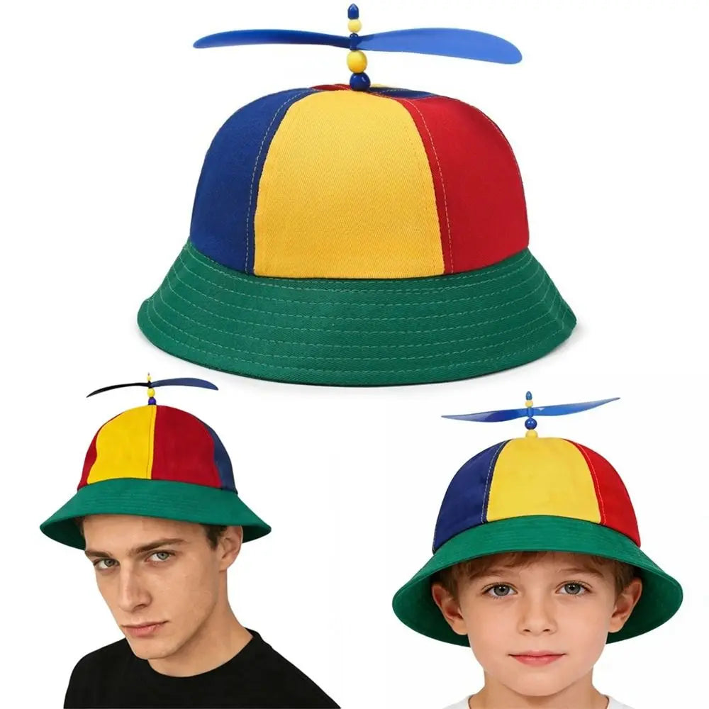Rainbow Windmill Bucket Hat – Wide Brim Sun Hat Adults & Kids Sun Hat Nixie