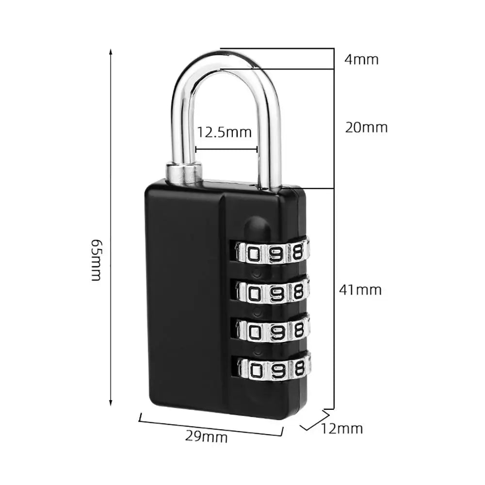 4-Digit Combination Padlock with Key – Zinc Alloy Security Lock