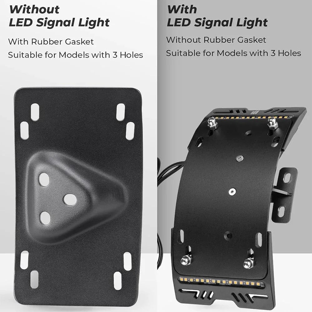 Motorcycle Curved Laydown License Plate Bracket | Softail Dyna License Plate Bracket Nixie