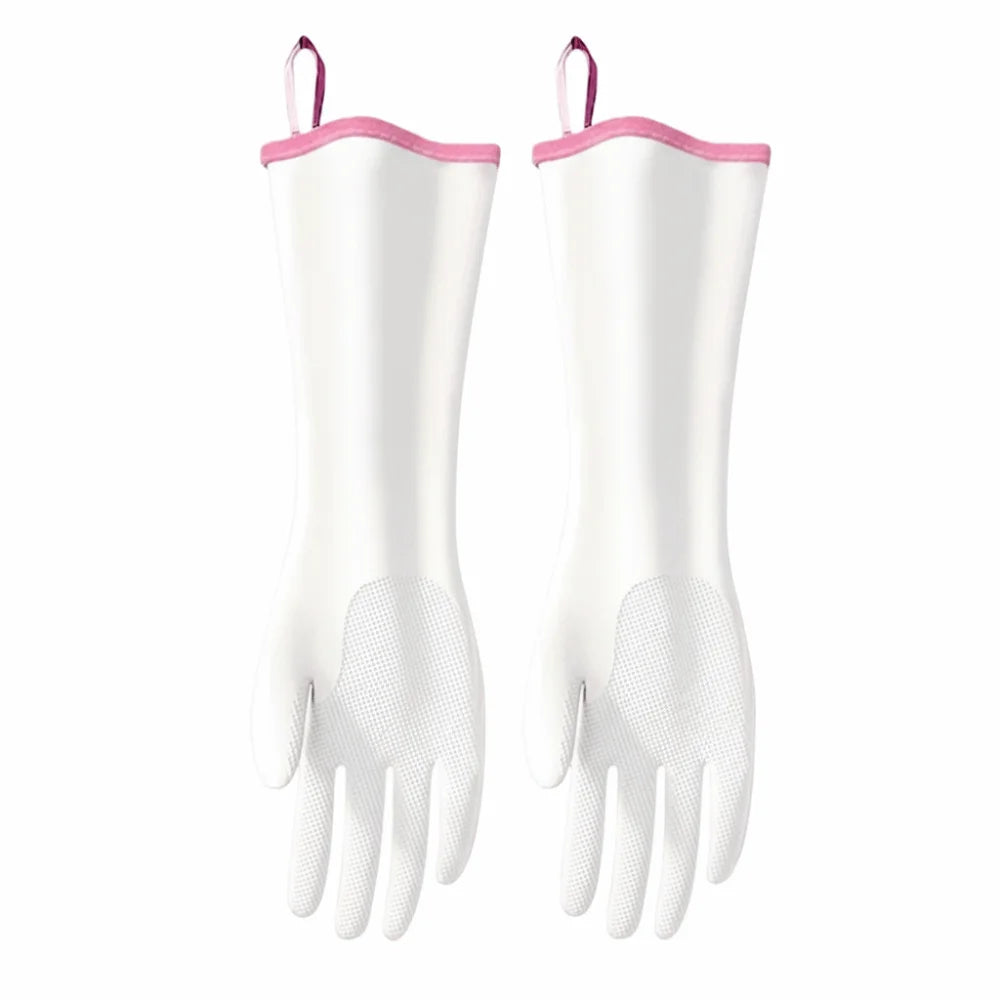 Thickened Latex Kitchen Cleaning Gloves – Waterproof Dishwashing