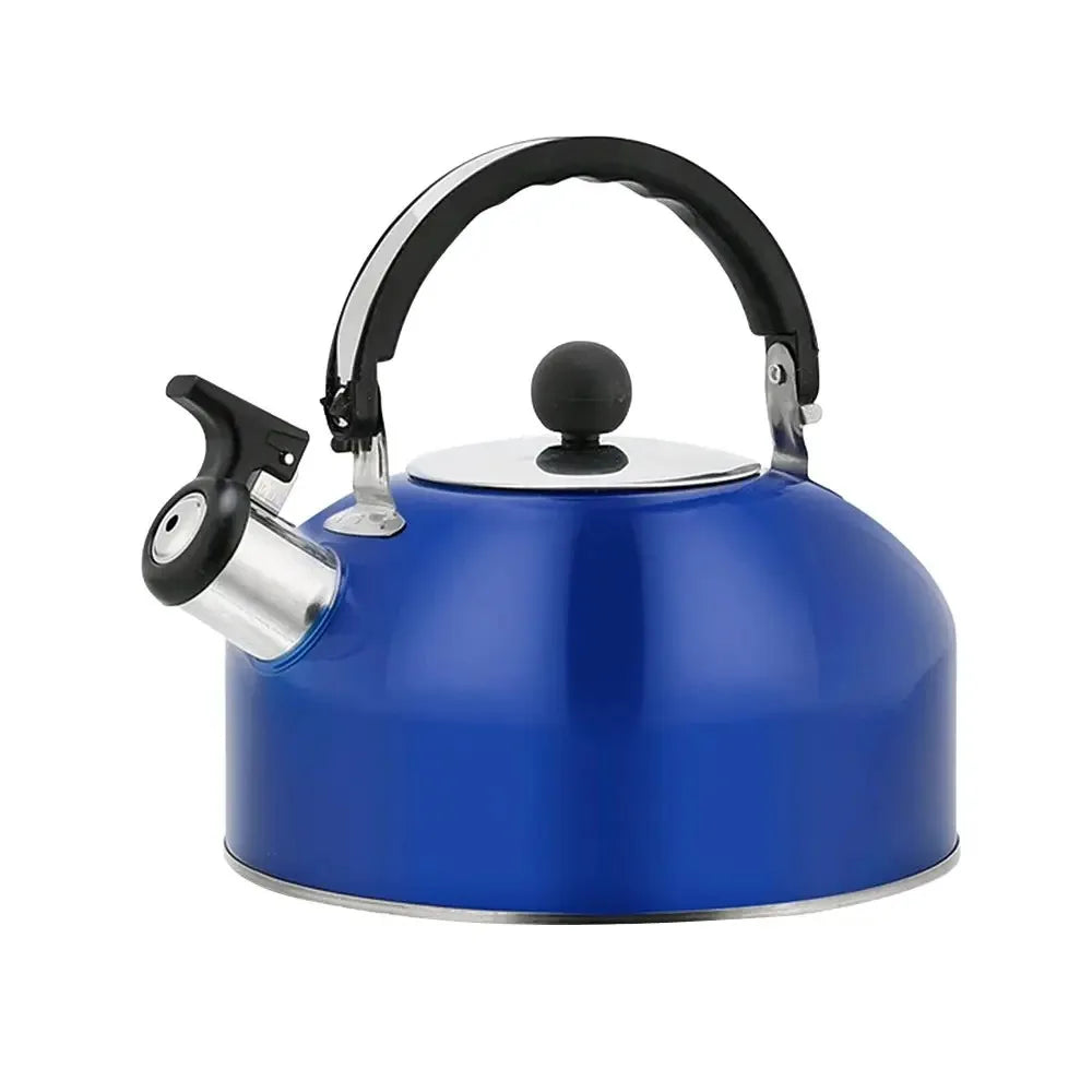 3L Stainless Steel Whistling Camping Kettle | Ergonomic Handle Stovetop Whistling Kettle Nixie 3L Blue