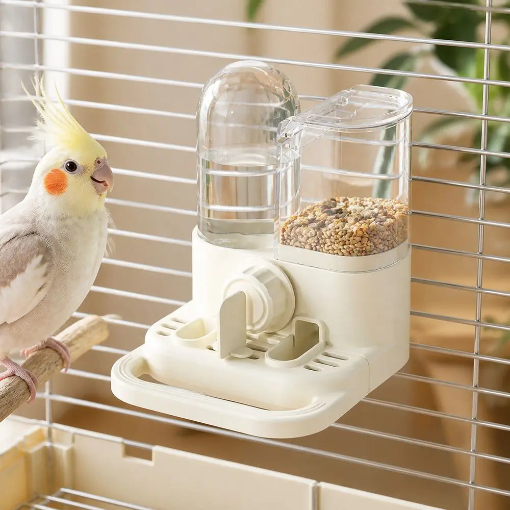 2-in-1 Automatic Bird Water Dispenser & Feeder for Parrots