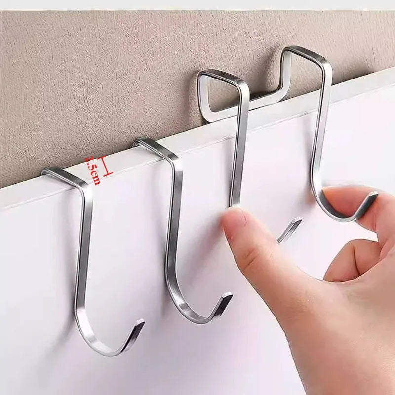 304 Stainless Steel Double S-Hook – No-Drill Multi-Purpose Hanger Storage Hook Nixie