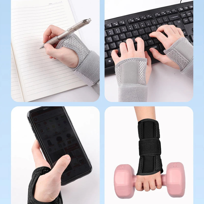 Adjustable Wrist Brace Dual Aluminum Splint – Right & Left Wrist Brace Splint Nixie