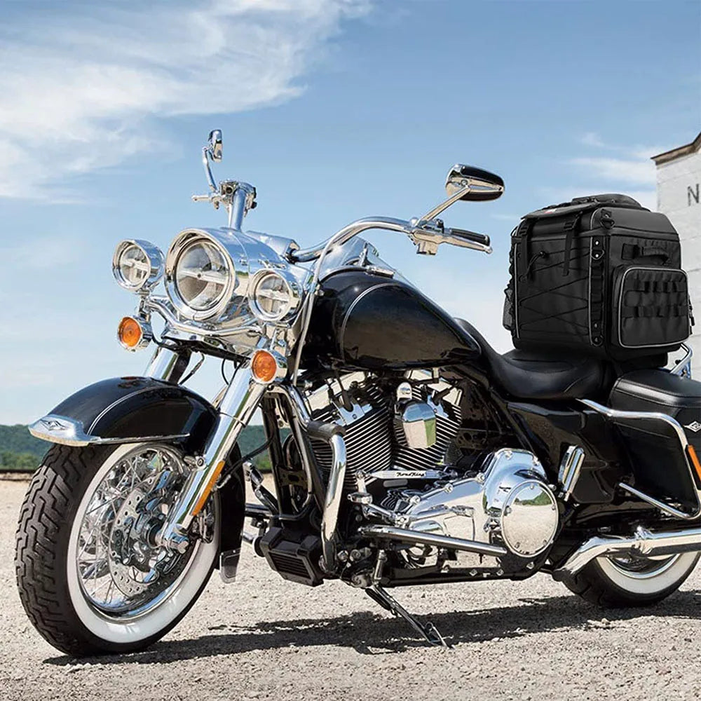 KEMIMOTO 40L Motorcycle Sissy Bar Tail Bag – Travel Luggage Motorcycle Tail Bag Nixie