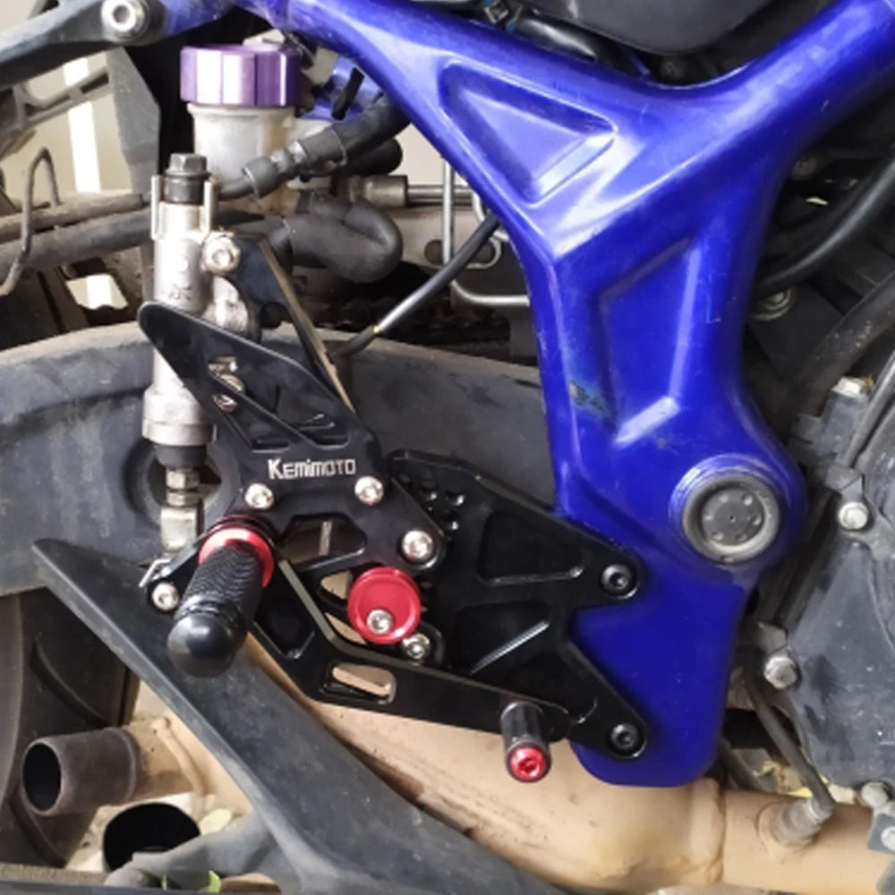 CNC Adjustable Rearsets Foot Pegs – Yamaha YZF R3 R25 MT-03 MT-25 Motorcycle Rearsets Nixie