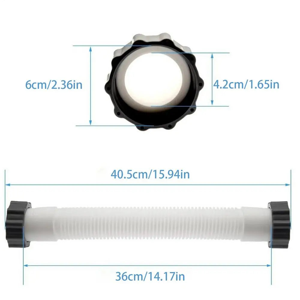 150cm Pool Sand Filter Pump Hose – Durable PE Replacement Pool Pump Hose Nixie 40cm