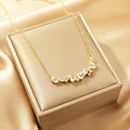 Zircon Copper Pendant Necklace for Women | Gold Clavicle Chain Pendant Necklace Nixie XL1470-51