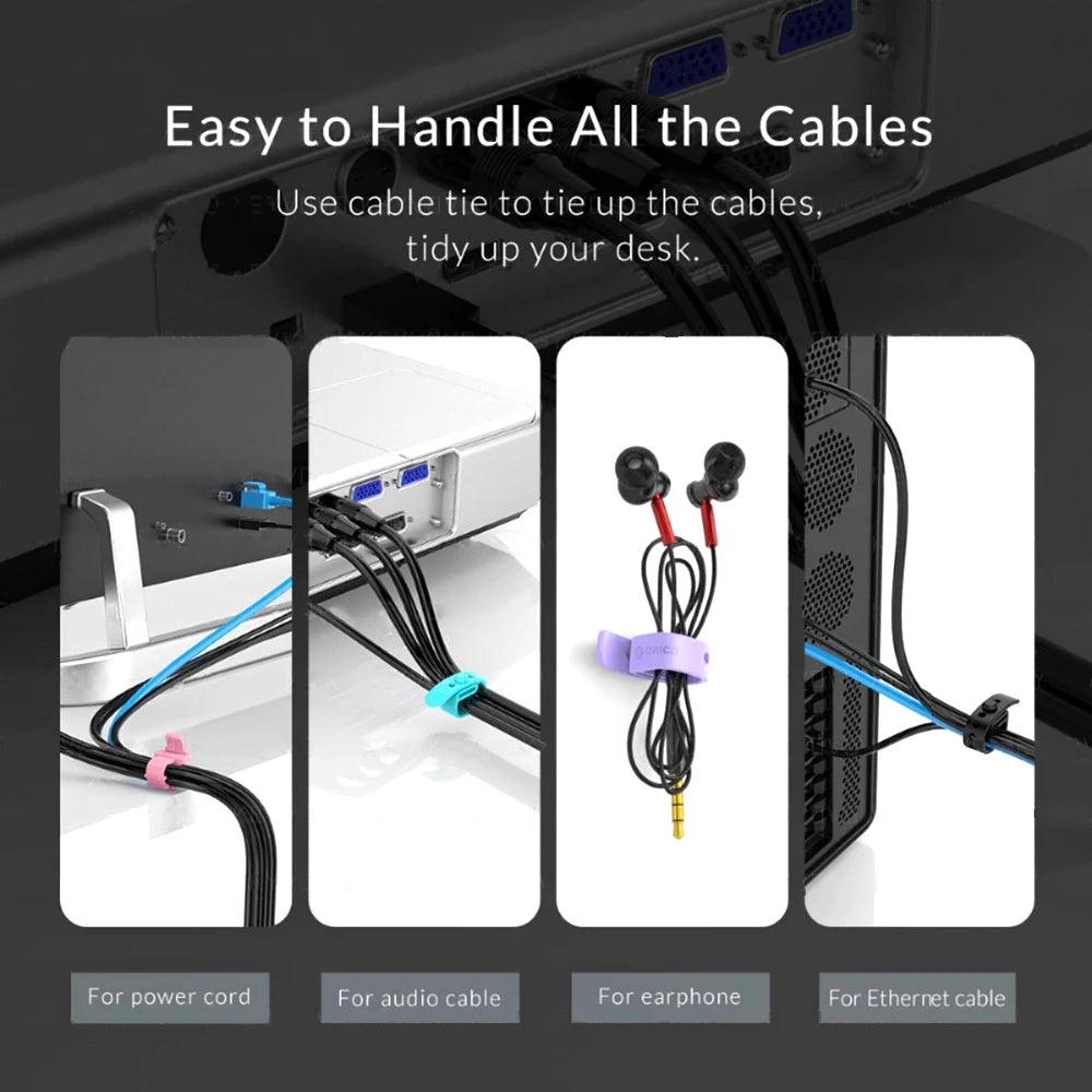 Reusable Silicone Cable Ties Cord Organizer – 4/12/20 Pack Silicone Cable Ties Nixie