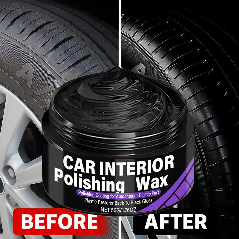 Car Plastic Restorer Black Gloss Wax – Interior & Panel Coating Auto Plastic Restorer Nixie