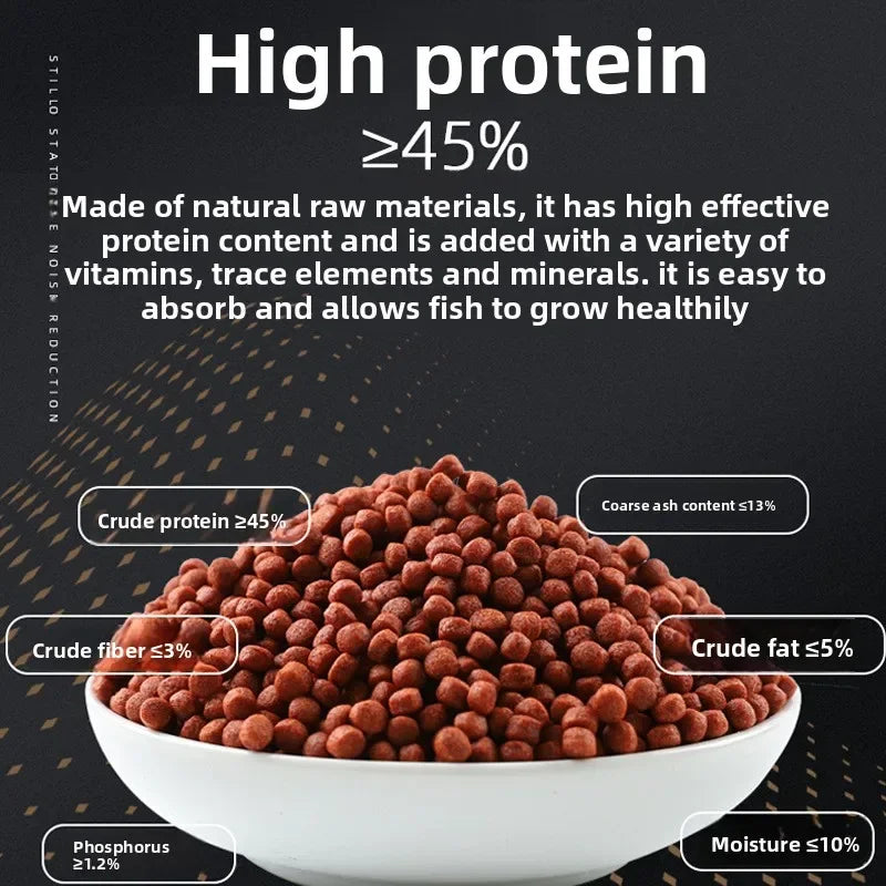 PENISON Oscar Fish Food Floating Pellets – High Protein Cichlid Aquarium Fish Food Nixie