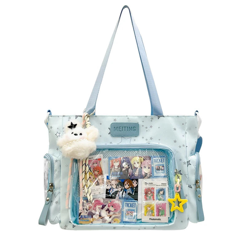 Large Capacity College Tote Crossbody Shoulder Bag – Nylon Tote Shoulder Bag Nixie