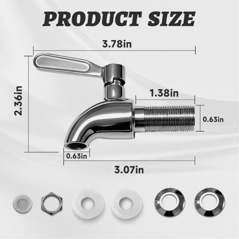 304 Stainless Steel Beverage Dispenser Spigot – Leakproof Dispenser Spigot Nixie