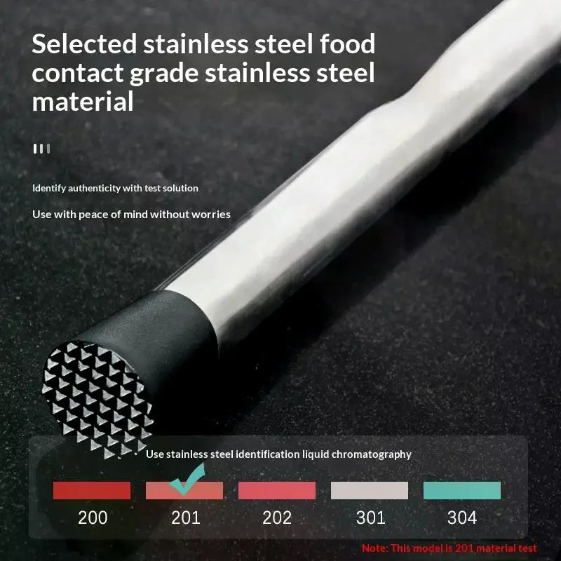 Stainless Steel Ice Hammer Muddler Bar Tool | Cocktail Pestle Bar Tool Muddler Nixie