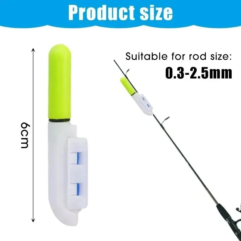 LED Night Fishing Rod Light Stick Luminous Float + CR425 Fishing Rod Light Nixie