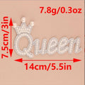 Pearl Rhinestone Letter Patches – Adhesive Non-Woven Appliqué Craft Letter Patches Nixie Non-woven-2