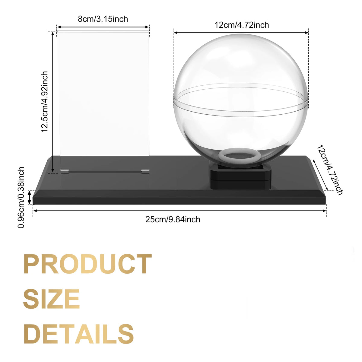 Clear Acrylic Softball Display Case with Custom Label Slot Sports Display Case Nixie 1PC Style 1