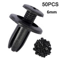 50pcs Car Retainer Clips 6mm 8mm 9mm Plastic Fastener Rivet Kit Auto Fastener Clips Nixie 6mm