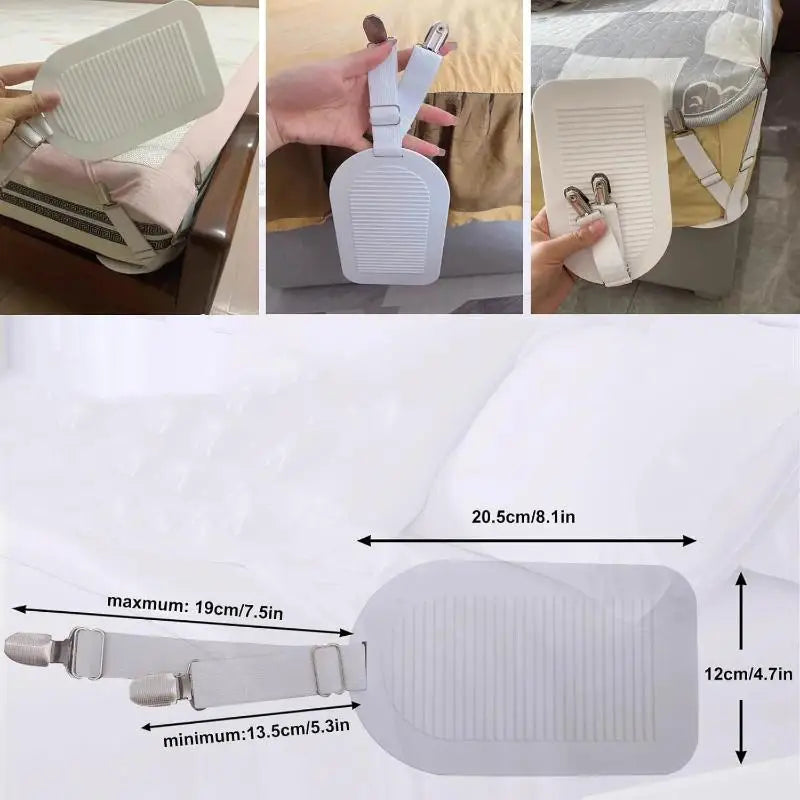 Adjustable Elastic Bed Sheet Clips & Bedding Fasteners