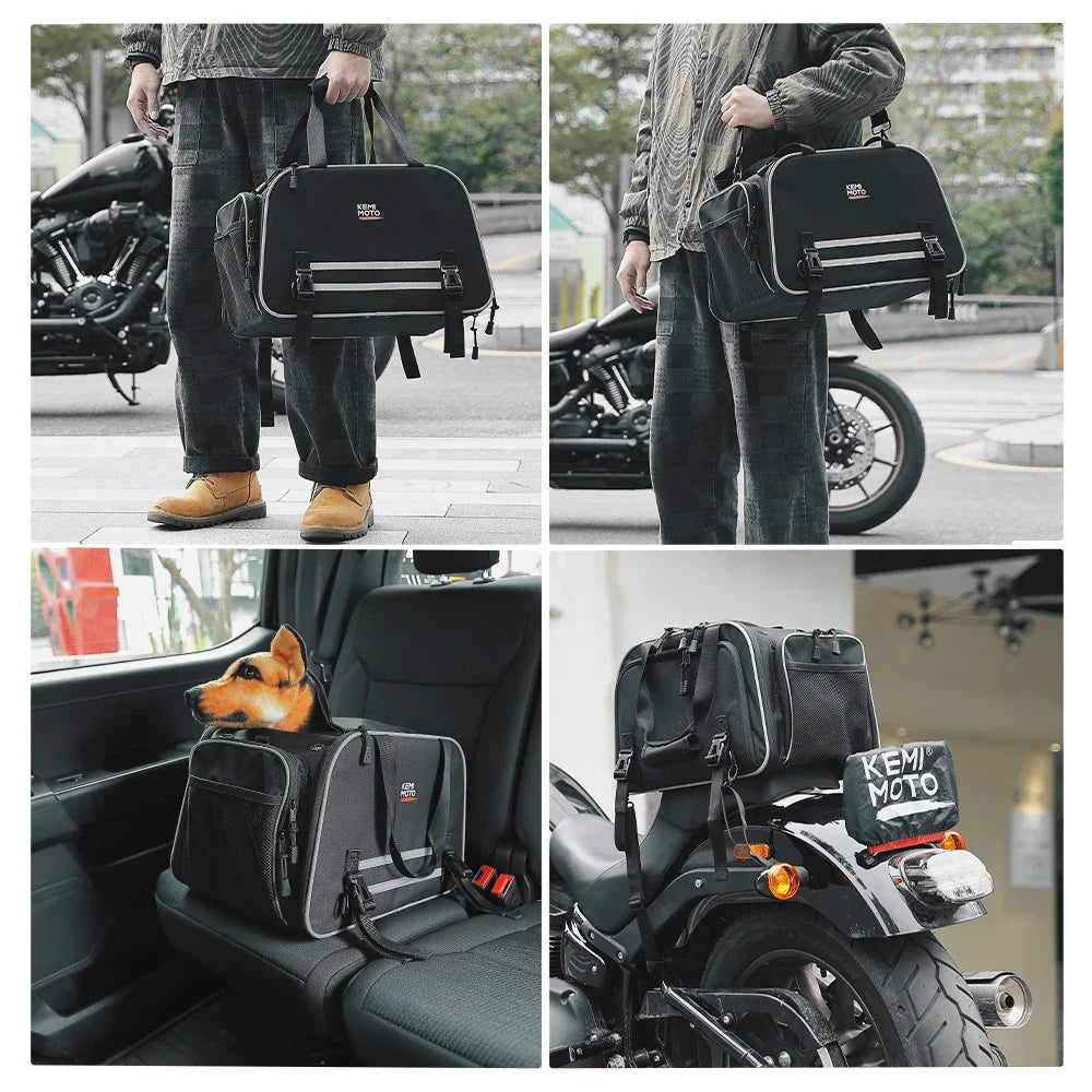 KEMITOUR Motorcycle Pet Carrier Bag 20lbs – Dog & Cat Travel Motorcycle Pet Carrier Nixie