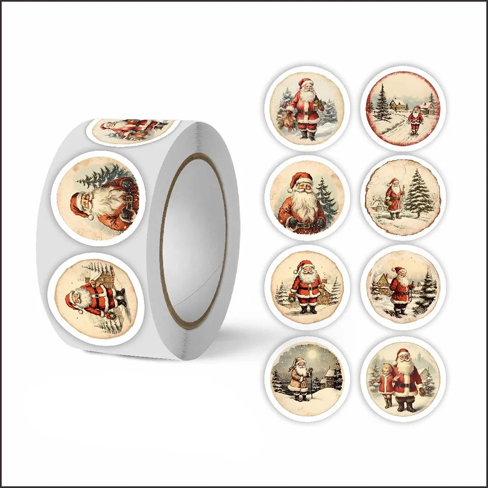 250Pcs Christmas Stickers Roll – Self-Adhesive Holiday Labels Christmas Stickers Nixie C 1600*900*700MM