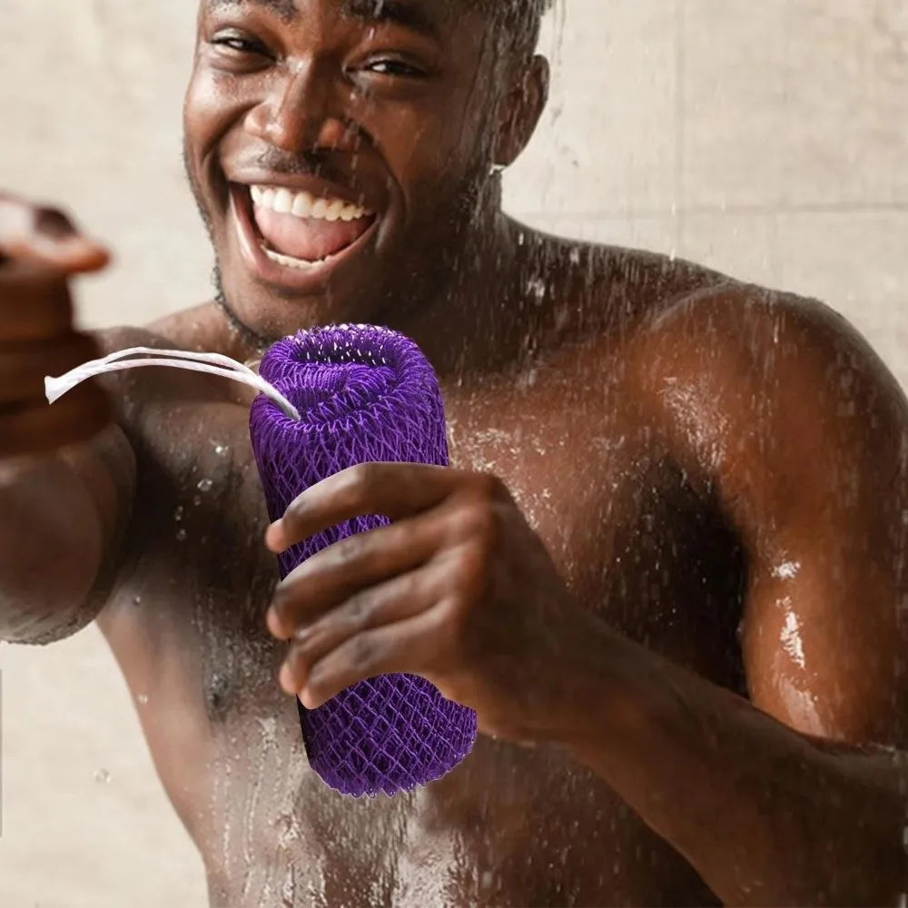 Ultra-Long Silver-Ion Back Exfoliating Scrubber Washcloth