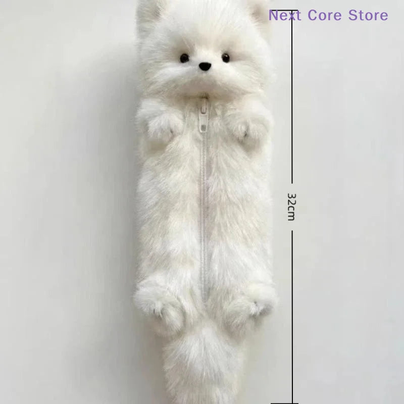 Cute Cartoon Animal Plush Pencil Pouch | Fun Student Stationery Plush Pencil Case Nixie