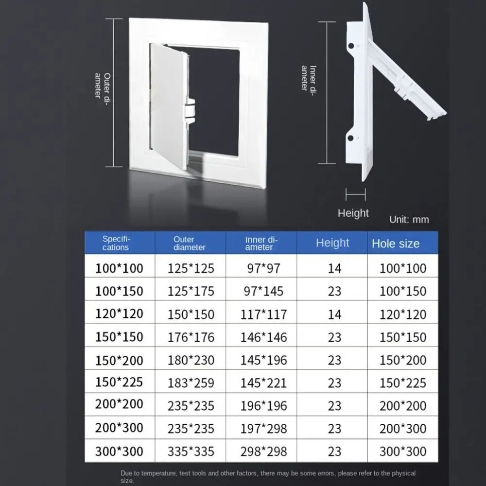 White ABS Hinged Access Panel – Inspection Hatch for Wall & Ceiling