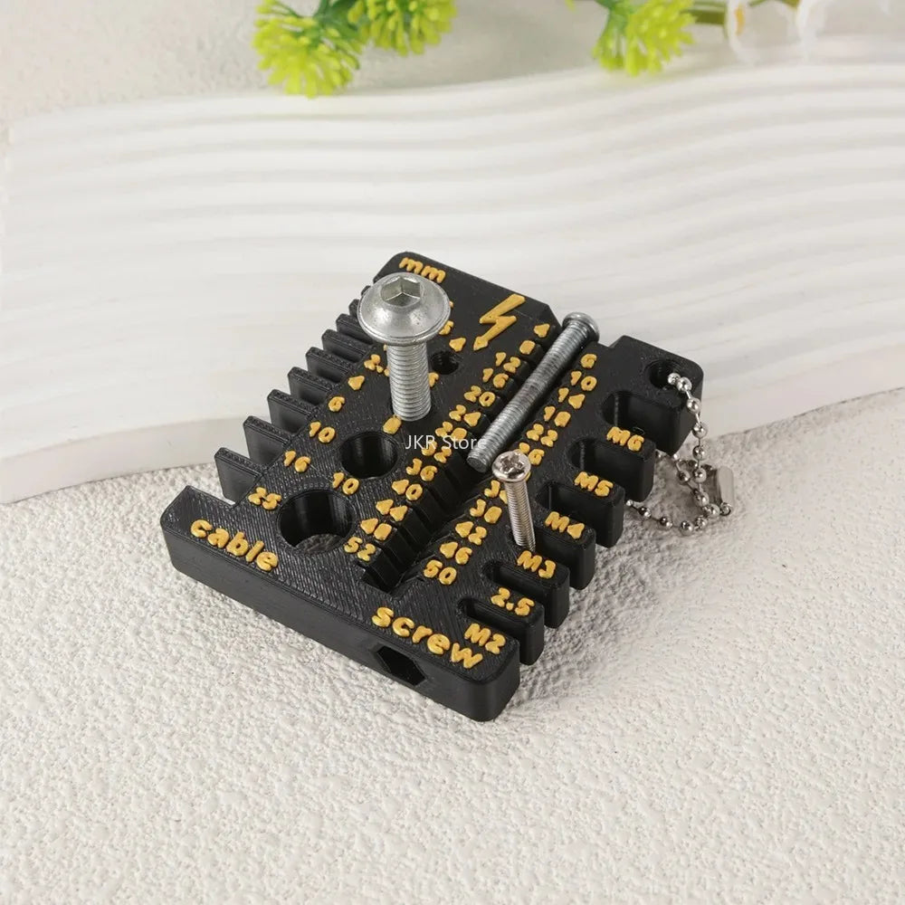 Double Sided Wire Gauge Screw Measuring Tool & Thickness Ruler