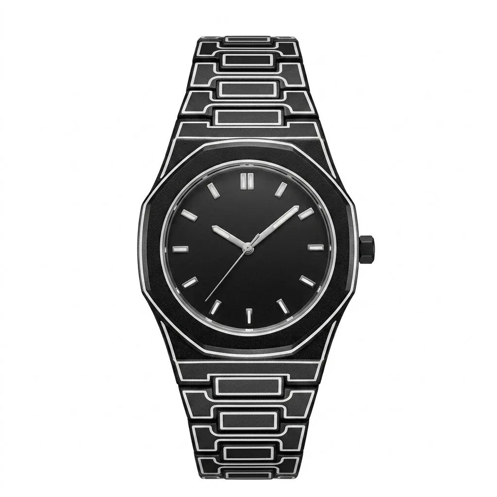 Nixie Octagonal Comic Quartz Watch – Unisex Line Art Style Quartz Wristwatch Nixie 2