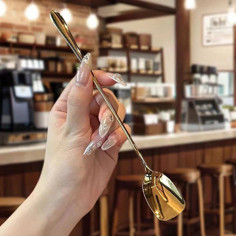 Stainless Steel Long Handle Stirring Spoon | Kitchen Dessert Kitchen Stirring Spoon Nixie