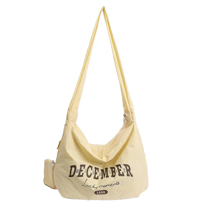 Korean Canvas Crossbody Tote Bag – Large Capacity for Women Canvas Crossbody Tote Nixie