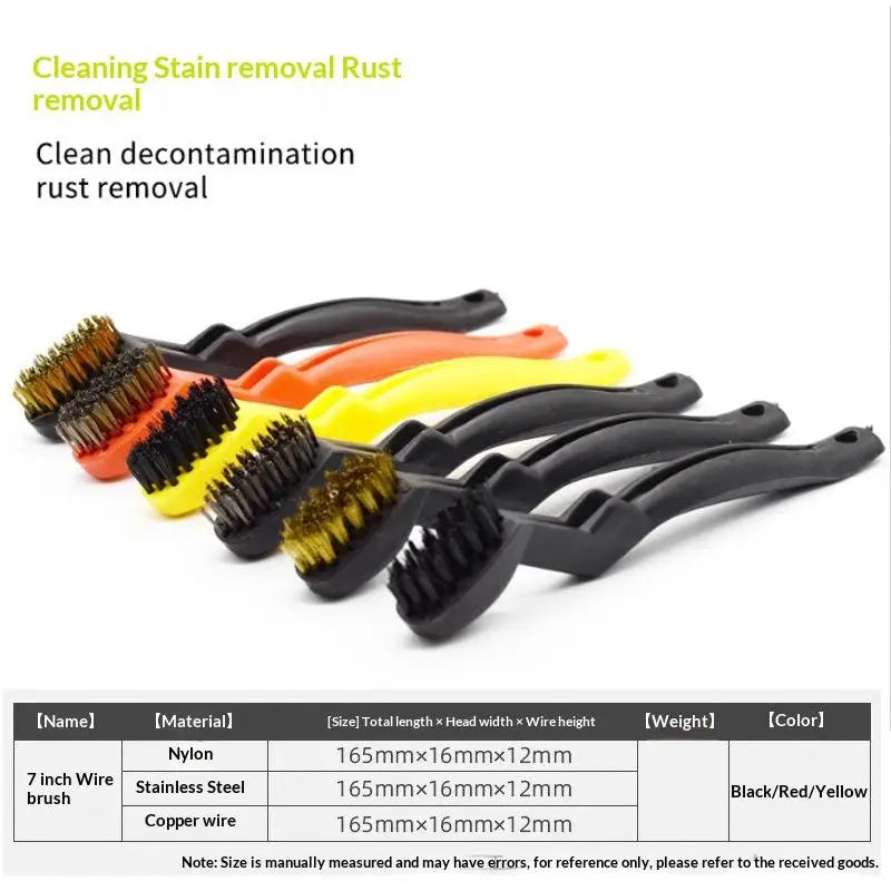 3-Piece Curved Handle Wire Brush Set – Rust & Slag Removal Wire Brush Set Nixie