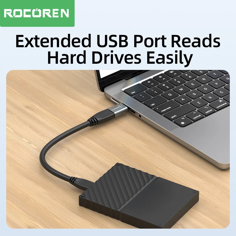 Rocoren USB-C to USB-A 3.0 OTG Adapter – MacBook & Android USB OTG Adapter Nixie