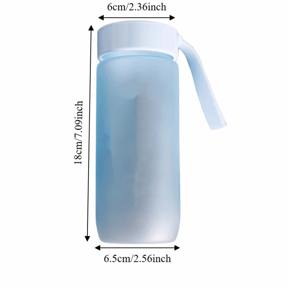 600ml Reusable Plastic Water Bottle with Carry Strap, Matte