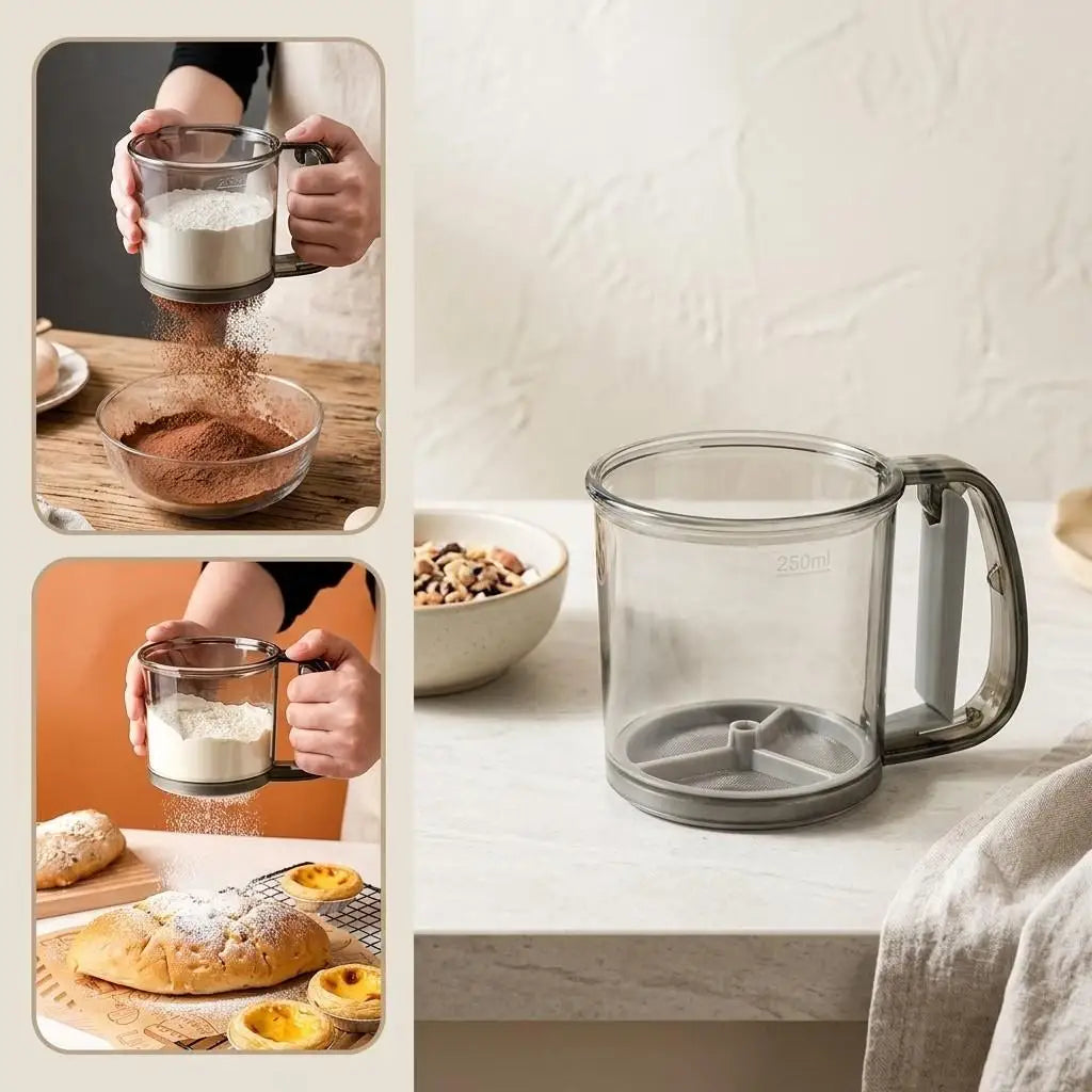 Handheld Flour Sifter Fine Mesh Powder Sieve | Baking Tool Flour Sifter Nixie