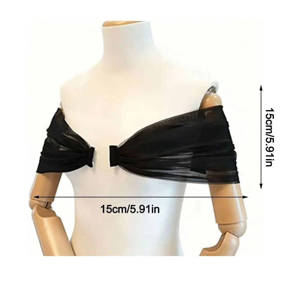 Off-Shoulder Sheer Chiffon Bridal Shawl – DIY Arm Straps Bridal Wrap Shawl Nixie