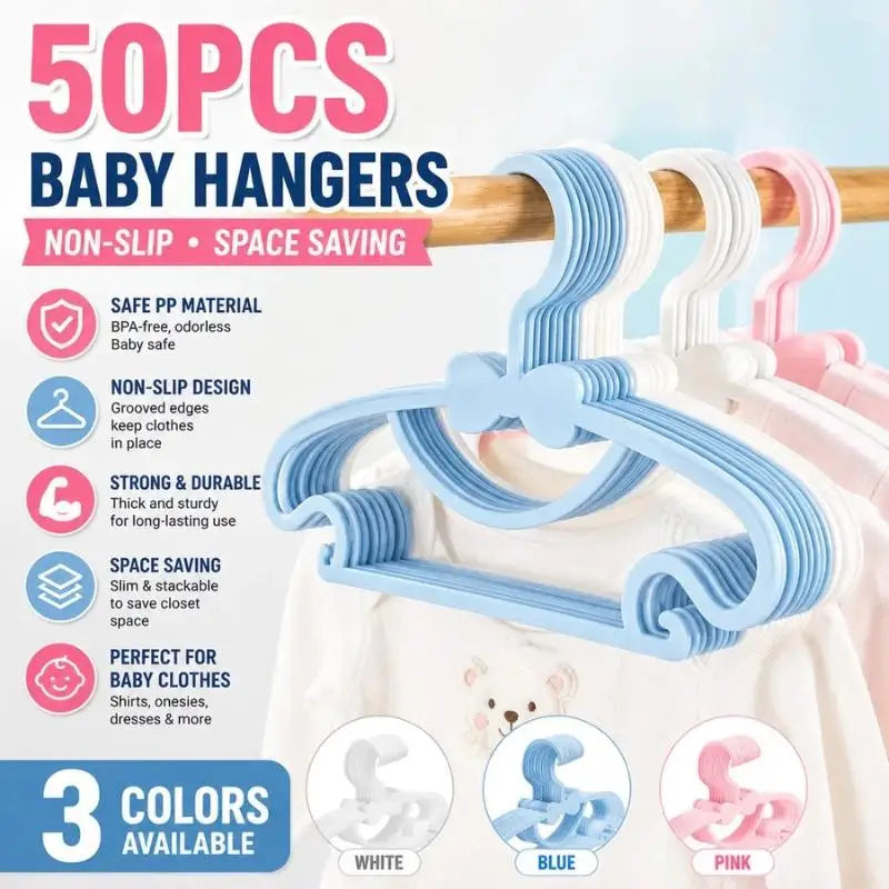 Baby Kids Clothes Hangers 10/50 Pcs – Lightweight PP Butterfly Kids Clothes Hangers Nixie