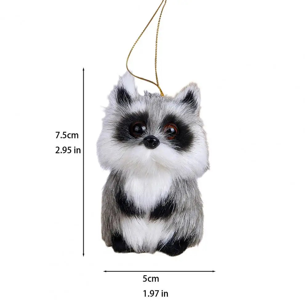 Cute Plush Raccoon Doll Lanyard Bag Charm Pendant Gift Plush Animal Pendant Nixie