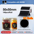 Niimbot M2/M3 Thermal Transfer Black Labels – Multi-Shape Rolls