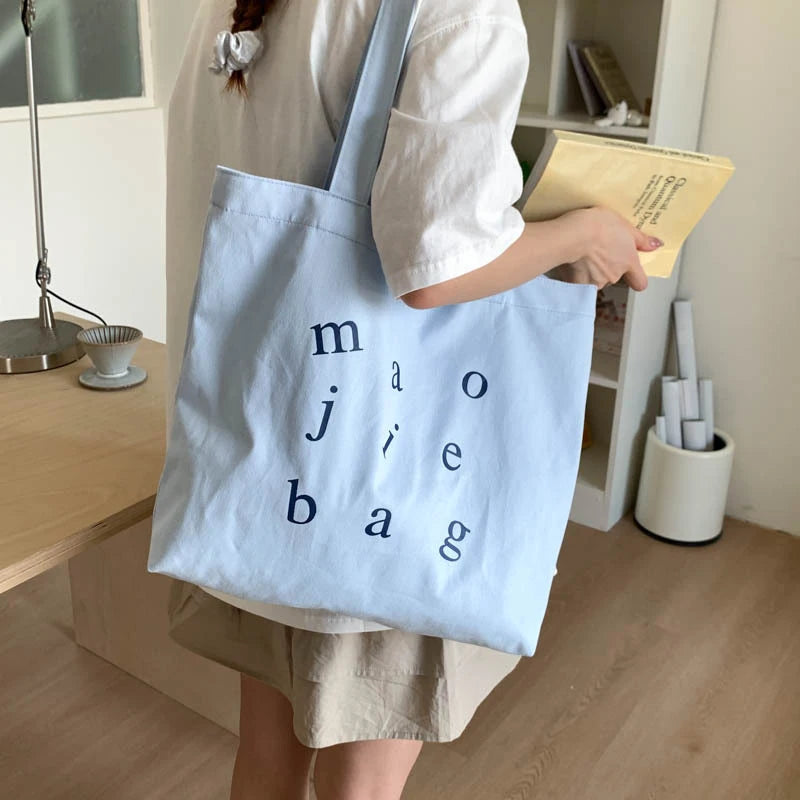 Korean Canvas Tote Bag – Retro Large Capacity Crossbody Canvas Tote Bag Nixie
