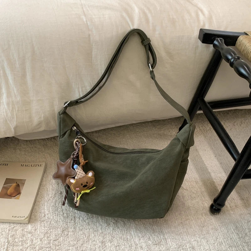 Vintage Suede Hobo Bag Women – Large Capacity Work Tote Women's Hobo Bag Nixie