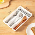 BPA-Free Stackable Cutlery Organizer | Multi-Compartment Kitchen Tray Cutlery Organizer Tray Nixie A1