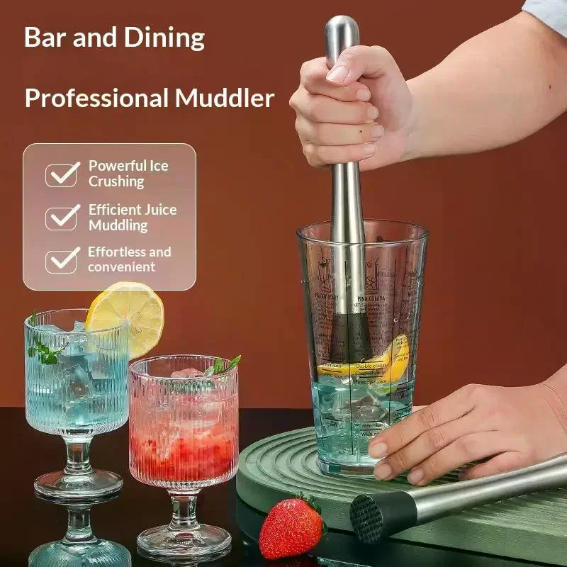 Stainless Steel Ice Hammer Muddler Bar Tool | Cocktail Pestle Bar Tool Muddler Nixie