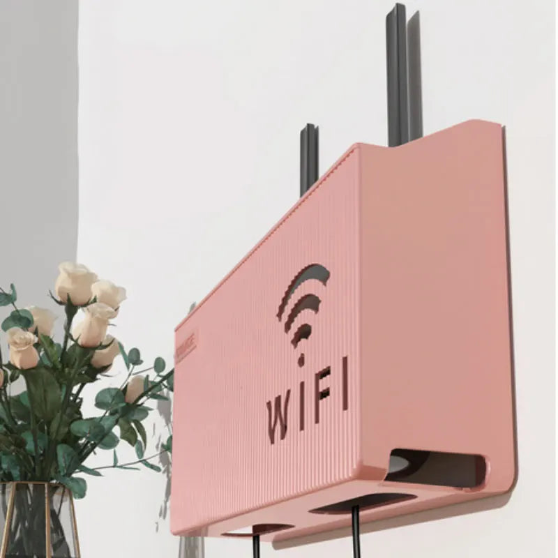 Wall Mounted WiFi Router Rack & Cable Management Storage Box Router Storage Rack Nixie