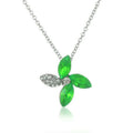 Blue Crystal Zircon Pendant Necklace – Women's Fashion Jewelry Crystal Pendant Necklace Nixie green