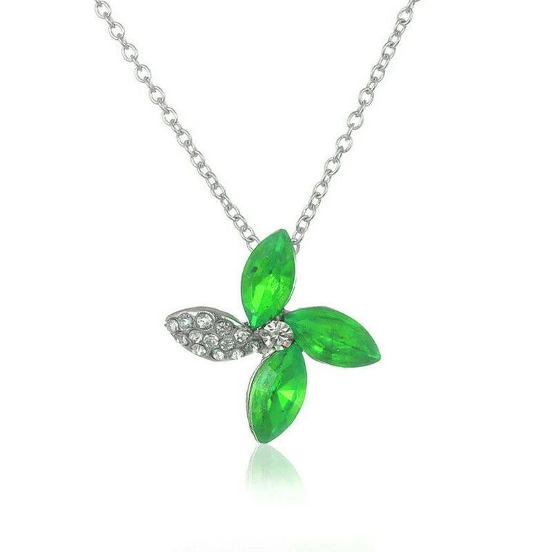 Blue Crystal Zircon Pendant Necklace – Women's Fashion Jewelry Crystal Pendant Necklace Nixie green