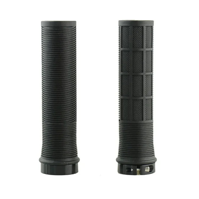 MTB Handlebar Grips Aluminum Lock-On Non-Slip Bike Grips 133mm Bicycle Handlebar Grips Nixie Black