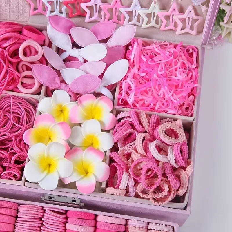 630PCS Girls Hair Accessories Set – Clips, Ties & Barrettes Kids Hair Accessories Nixie